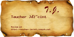 Taucher Jácint névjegykártya